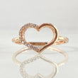Anillo Silueta Corazon 1.4gr / T6 3/4 / Oro 18K -