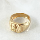 Anillo Sello Virgen Milagrosa 3.45gr / T7 1/4 / Oro 18K *
