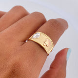 Anillo Manzana 1.7gr / T7 1/2 / Oro 18K &