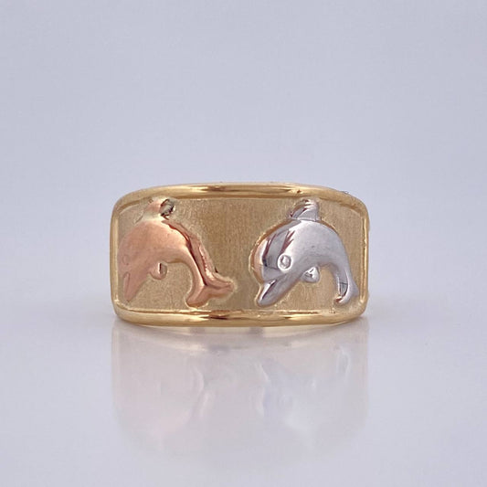 Anillo Delfin 1.85gr / T7 1/2 / Oro 18K &