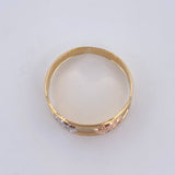 Anillo Flor 15s 1.8gr / T8 1/2 / Oro 18K $