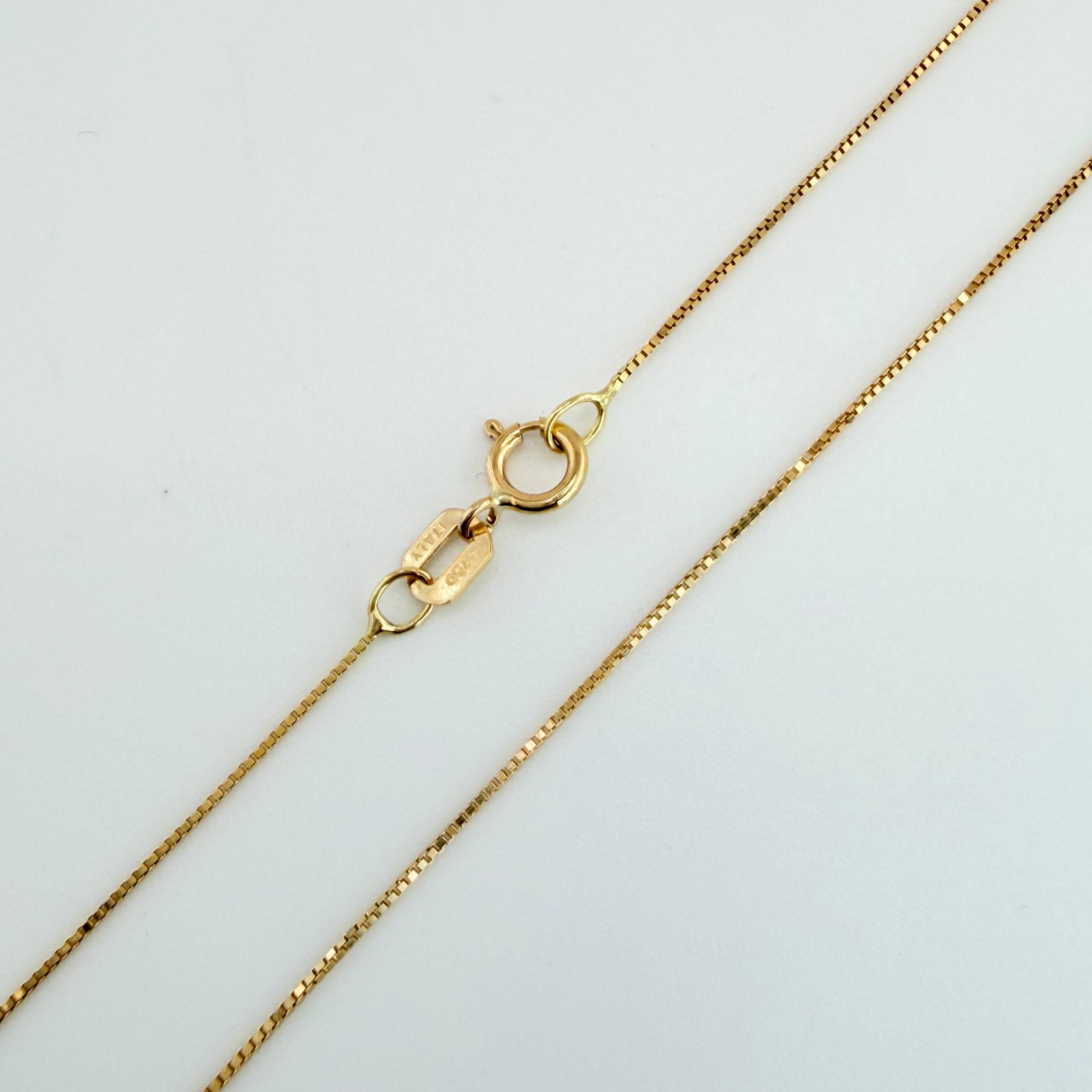 Set Cadena y Dije Veneciana + Cruz Puntas Planas 1.2gr / 45cm / 0.5mm Oro Amarillo 18K (Oferta)