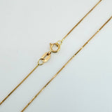 Set Cadena y Dije Veneciana + Cruz Lisa 1.2gr / 45cm / 0.5mm Oro Amarillo 18K (Oferta)