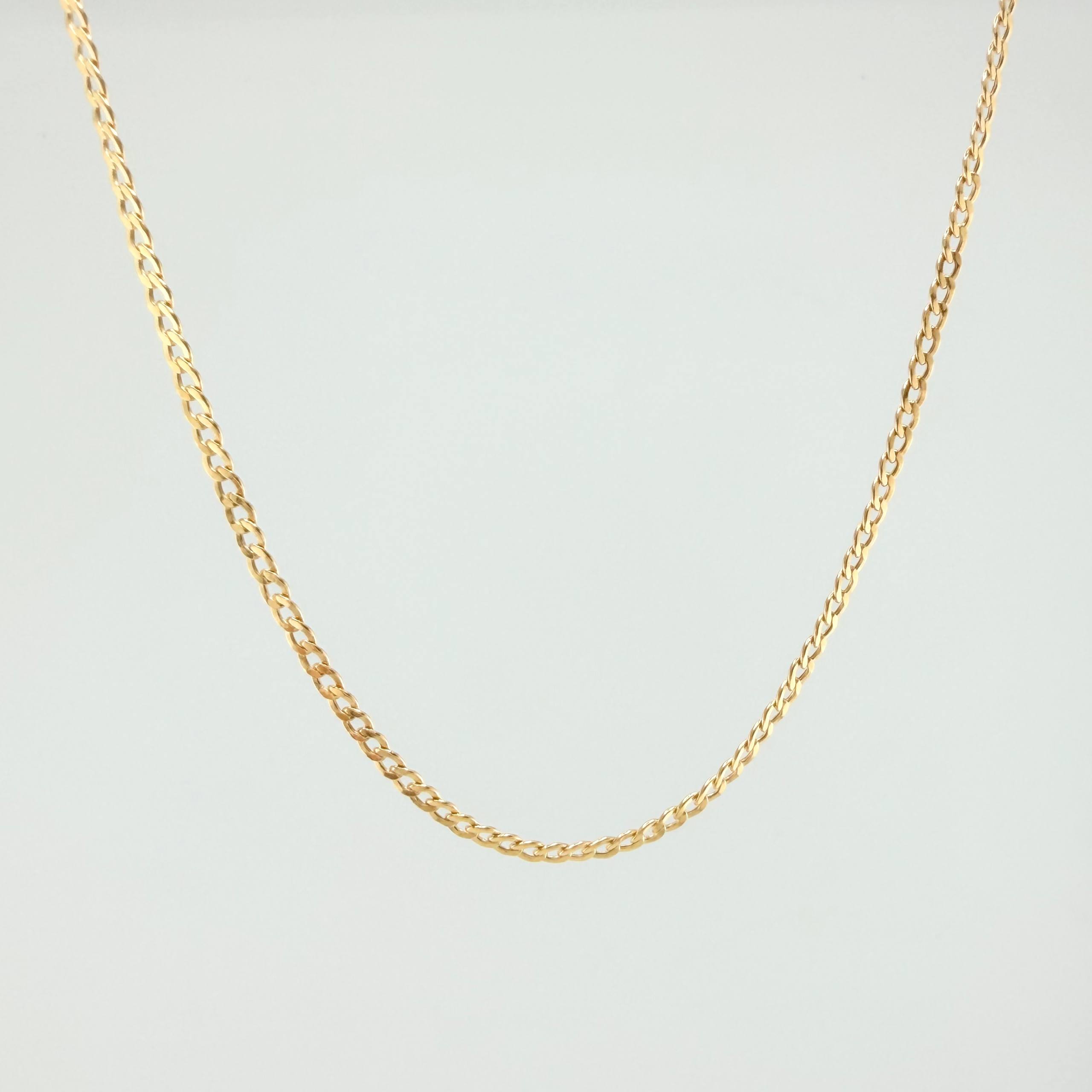 Cadena Cubana 3.05gr / 50cm / 2.4mm Oro Amarillo +1 18K ©