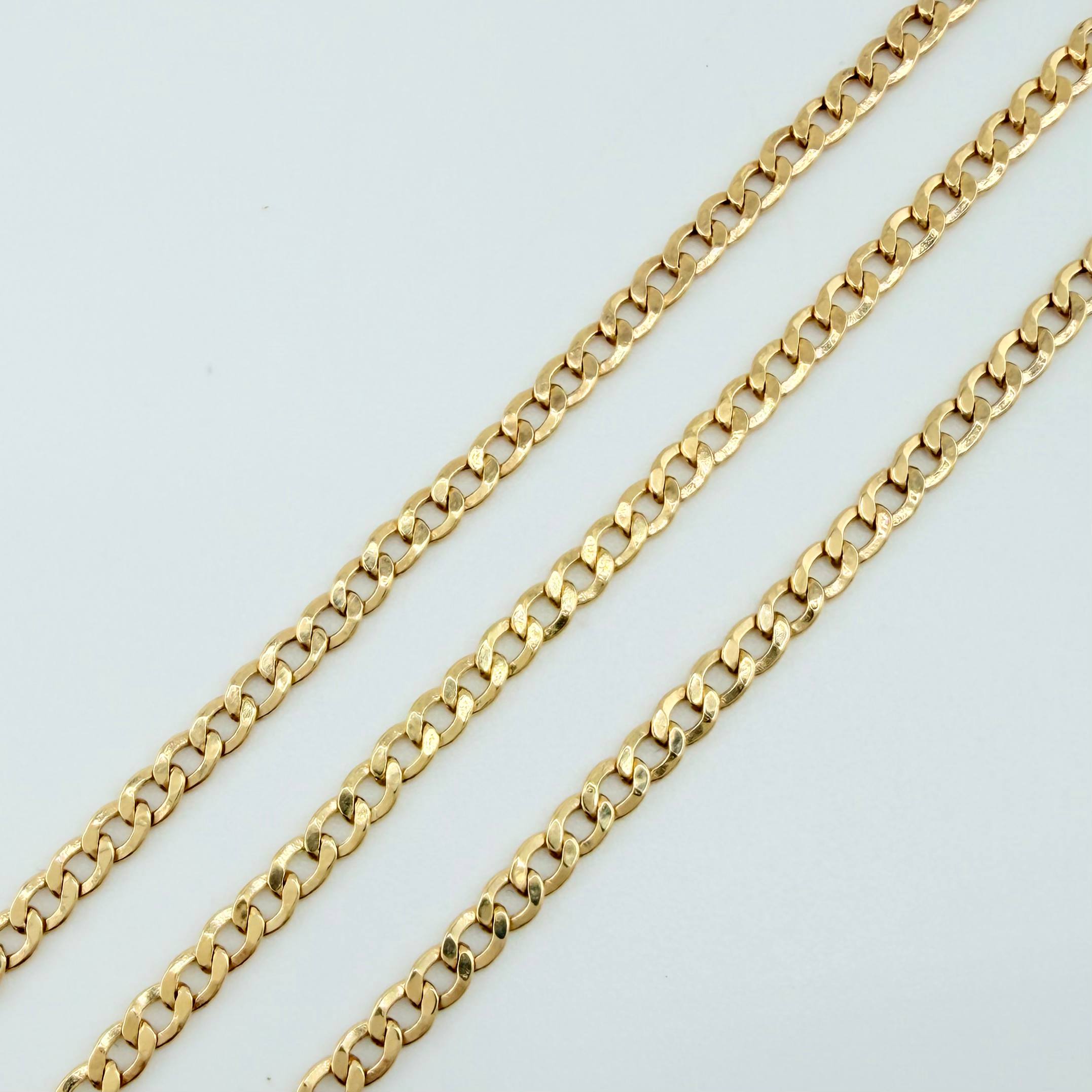 Cadena Cubana 2.65gr / 50cm / 2.4mm Oro Amarillo +1 18K ©