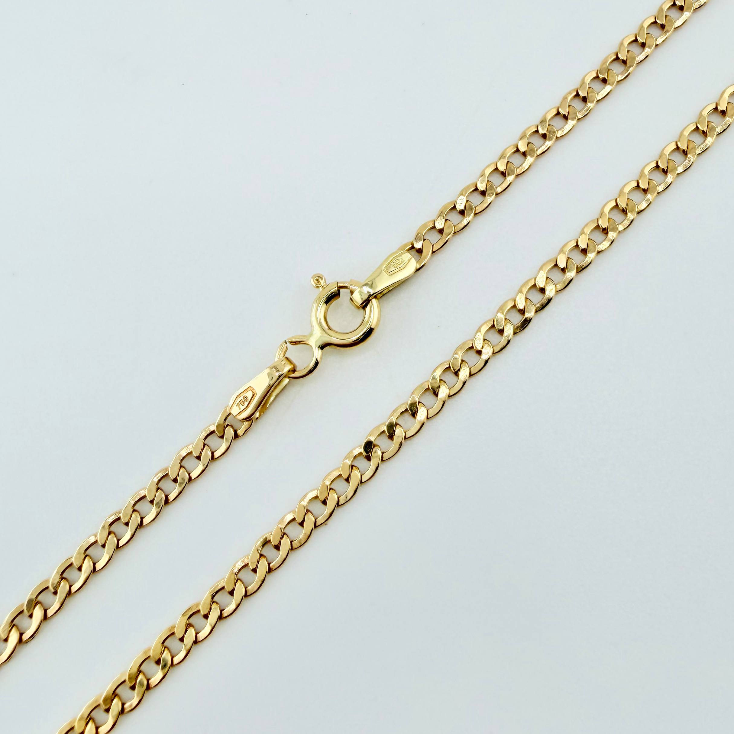 Cadena Cubana 2.65gr / 50cm / 2.4mm Oro Amarillo +1 18K ©