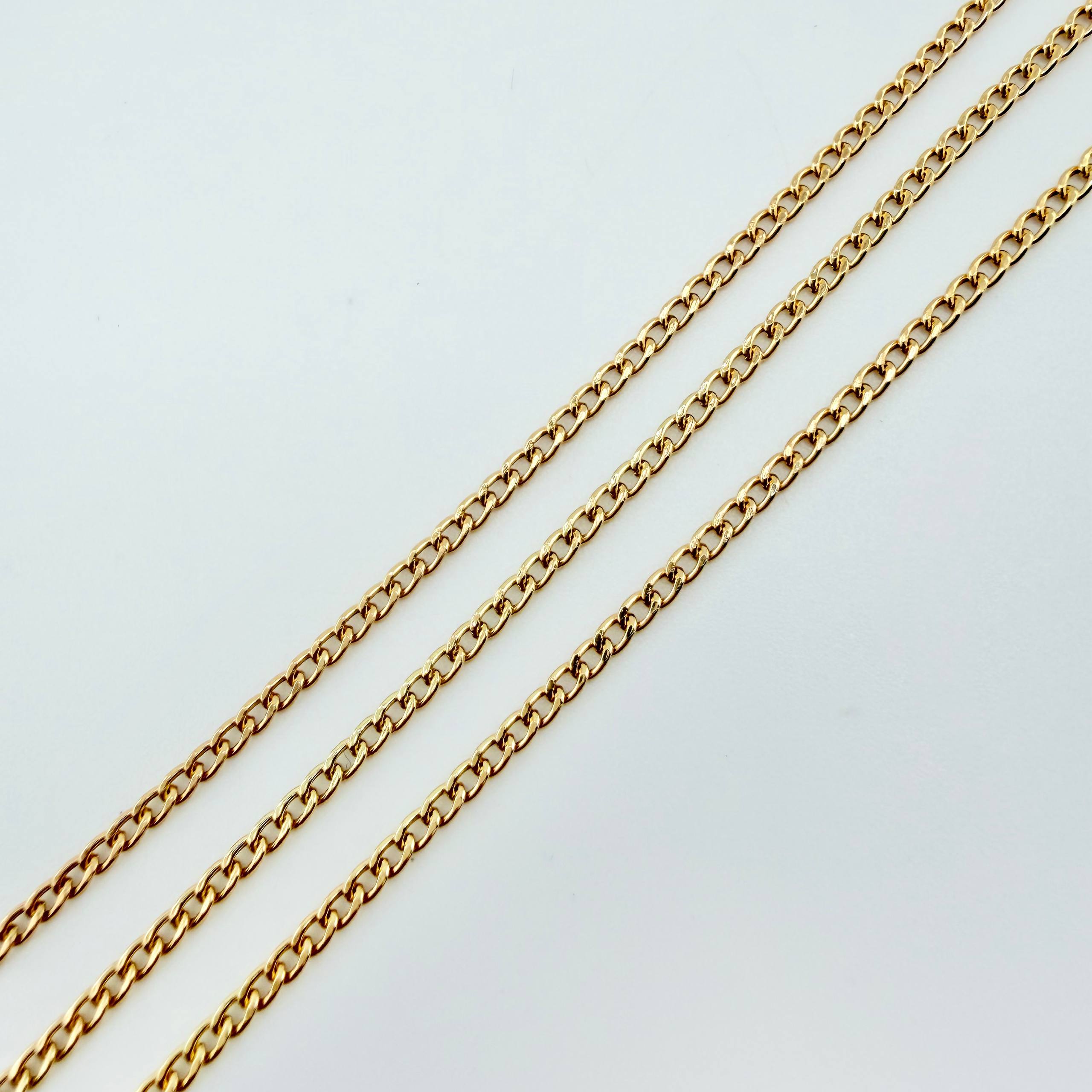 Cadena Cubana 2.25gr / 50cm / 1.7mm Oro Amarillo +1 18K ©