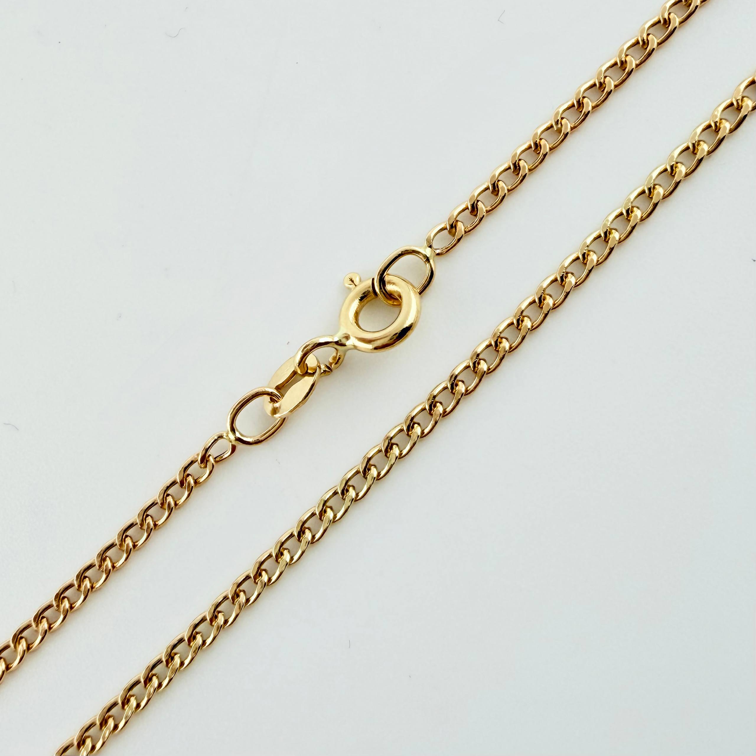 Cadena Cubana 2.2gr / 50cm / 1.7mm Oro Amarillo +1 18K ©