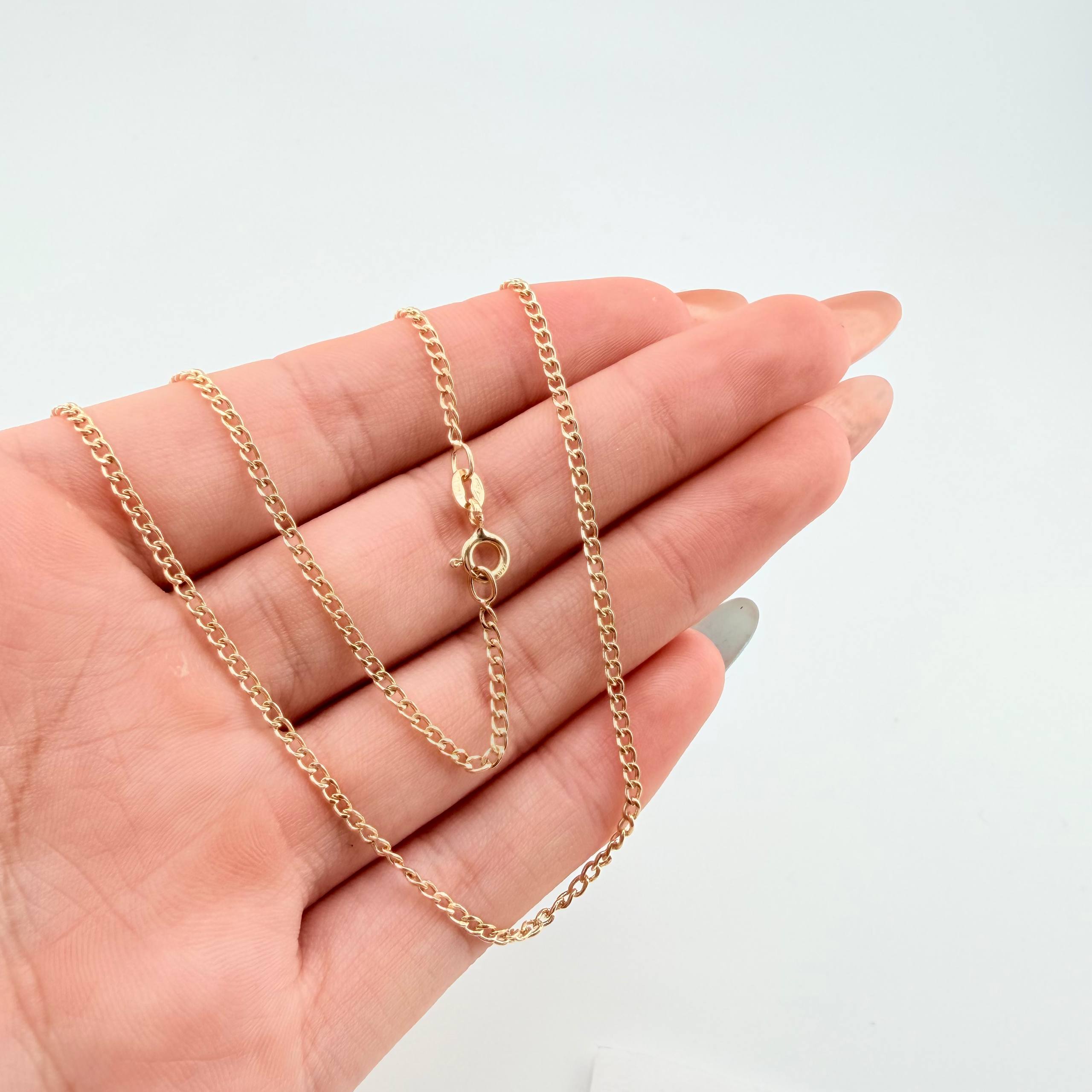 Cadena Cubana 2.2gr / 50cm / 1.7mm Oro Amarillo +1 18K ©