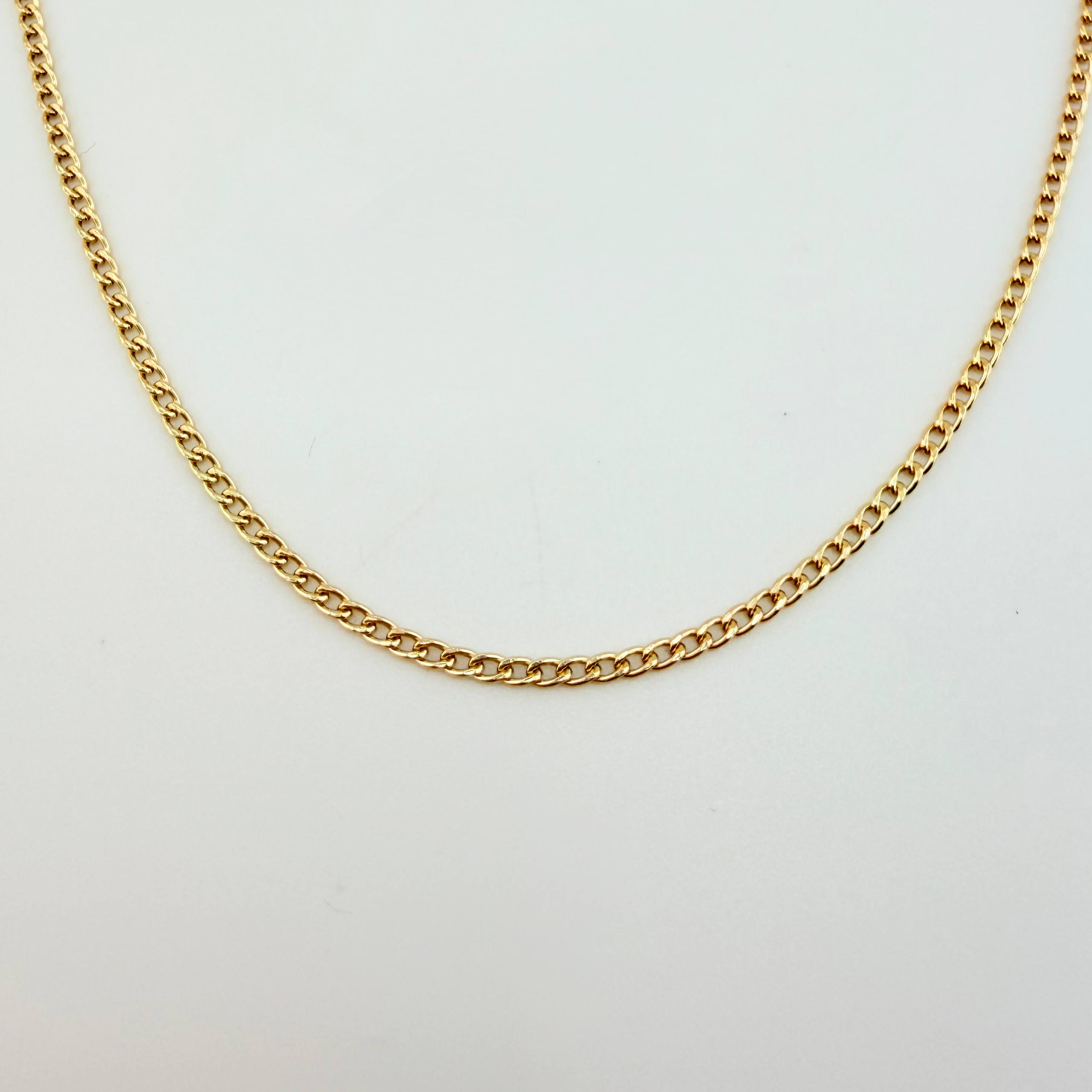 Cadena Cubana 2.2gr / 50cm / 1.7mm Oro Amarillo +1 18K ©