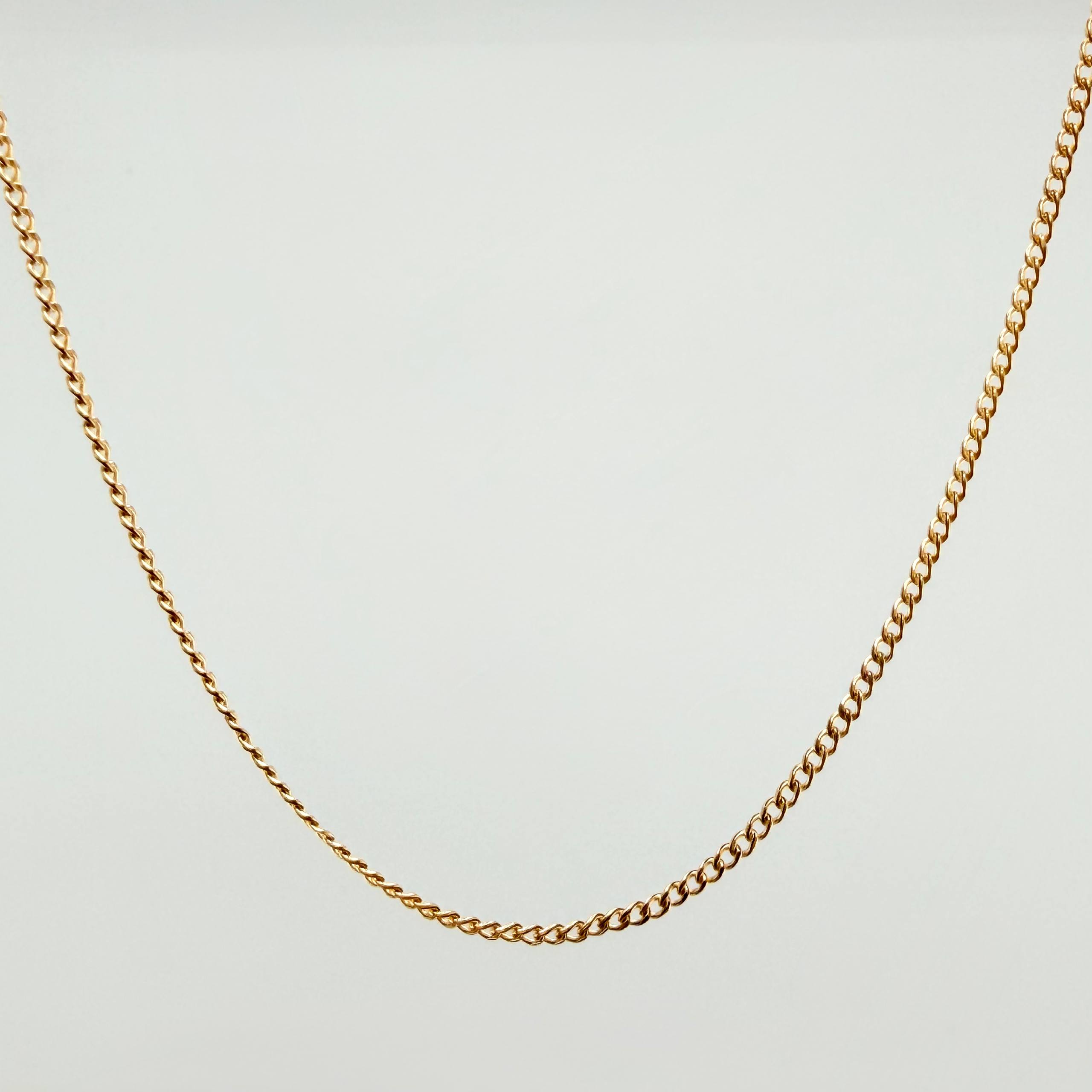 Cadena Cubana 1.35gr / 50cm / 1.5mm Oro Amarillo +1 18K