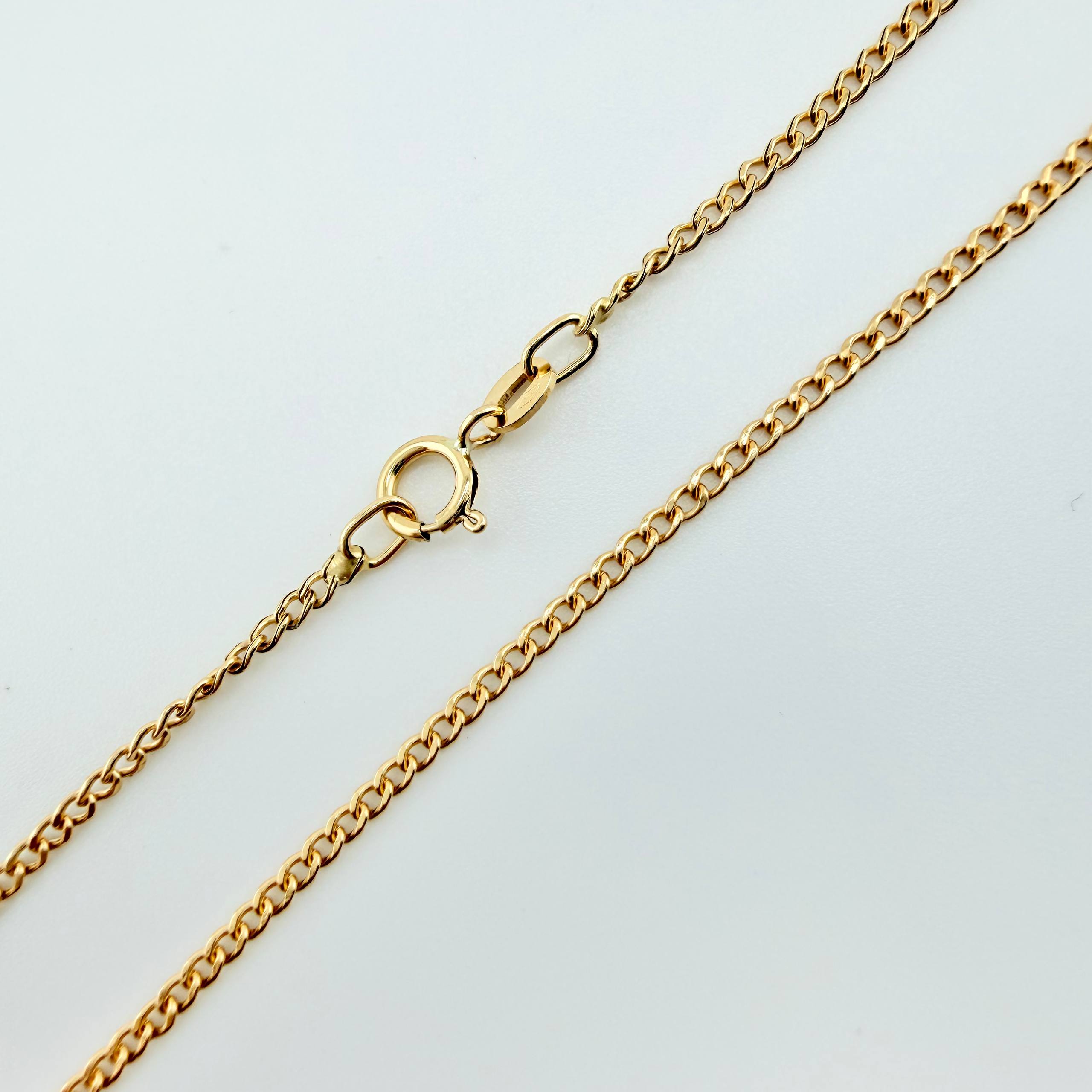 Cadena Cubana 2.2gr / 50cm / 1.7mm Oro Amarillo +1 18K