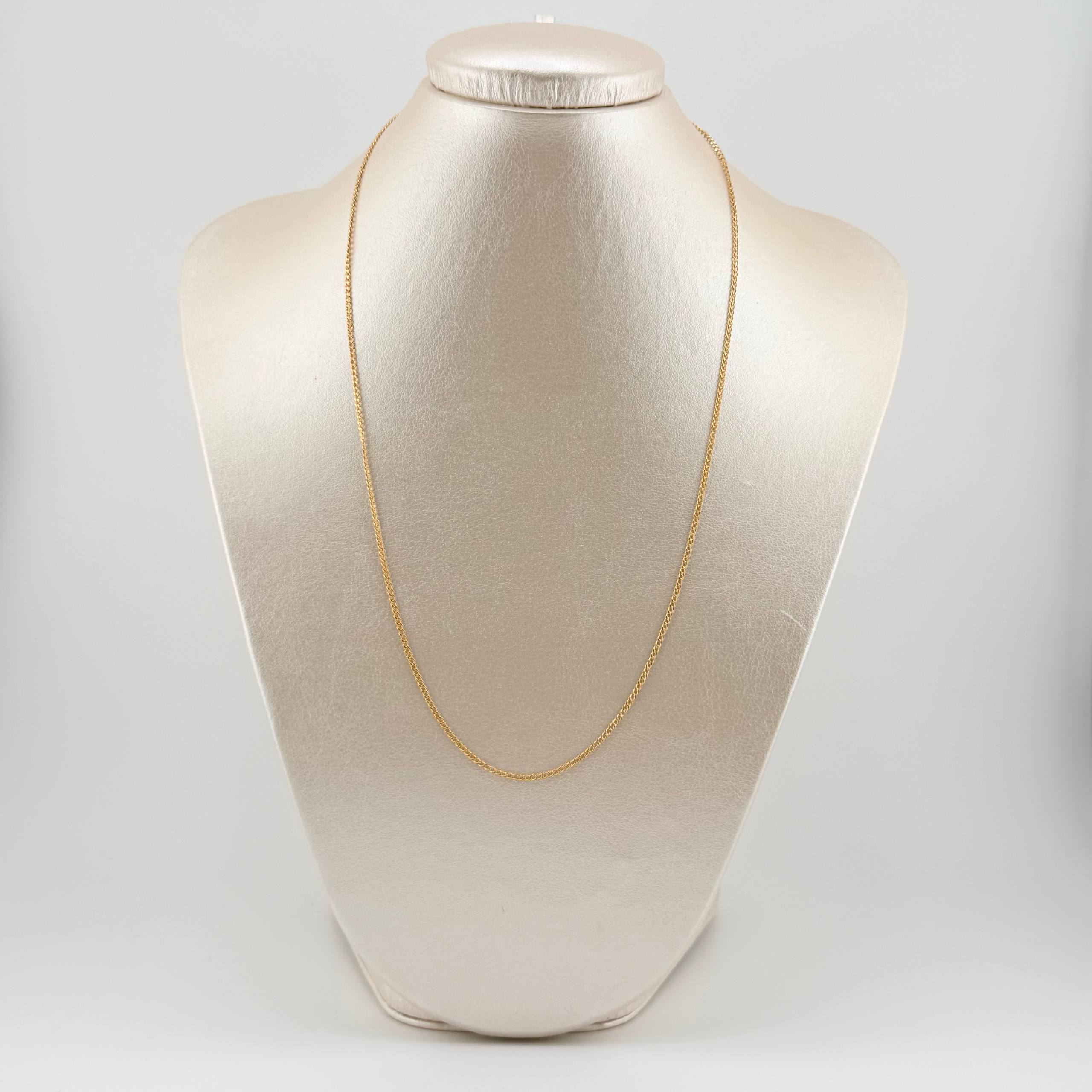 Cadena Cubana 1.3gr / 50cm / 1.5mm Oro Amarillo +1 18K