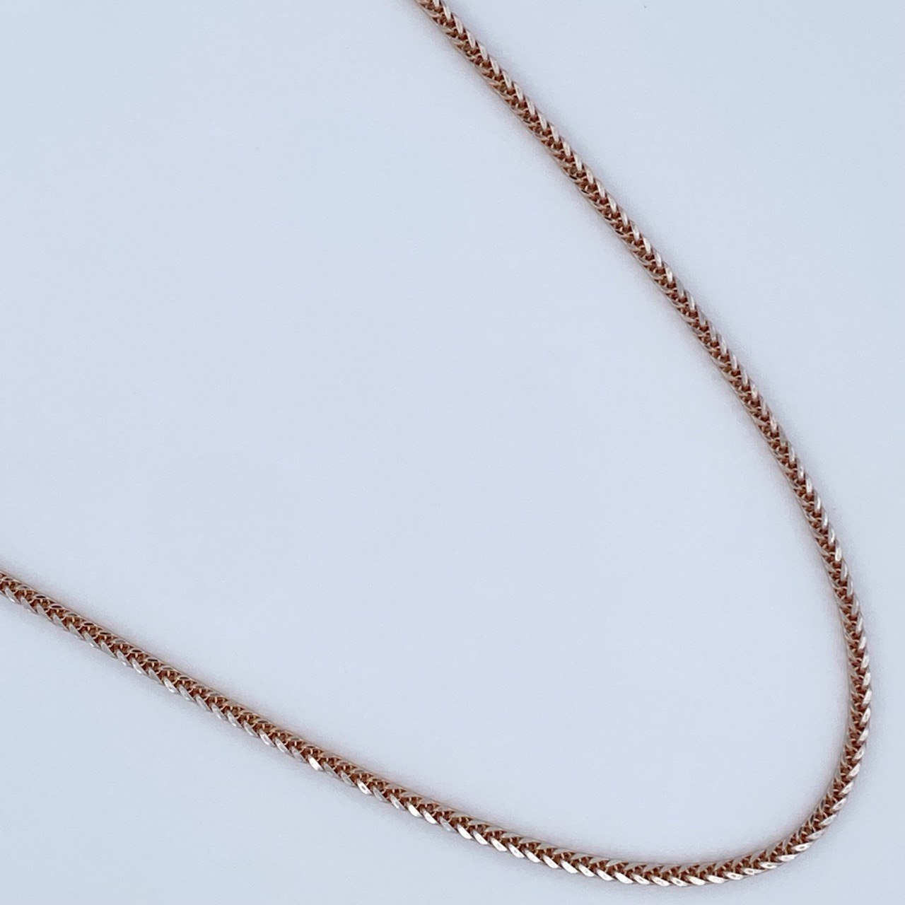 Cadena Franco 5.5gr / 60.4cm / Dos Oros Blanco Rosa +3 18K $