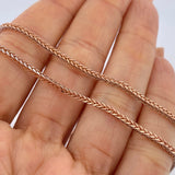 Cadena Franco 5.5gr / 60.4cm / Dos Oros Blanco Rosa +3 18K $