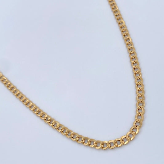 Cadena Cubana 5.4gr / 65.5cm / Oro Amarillo +1 18K $