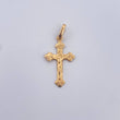 Dije Cruz Cristo 0.6gr / 2.5cm / Oro Amarillo 18K &