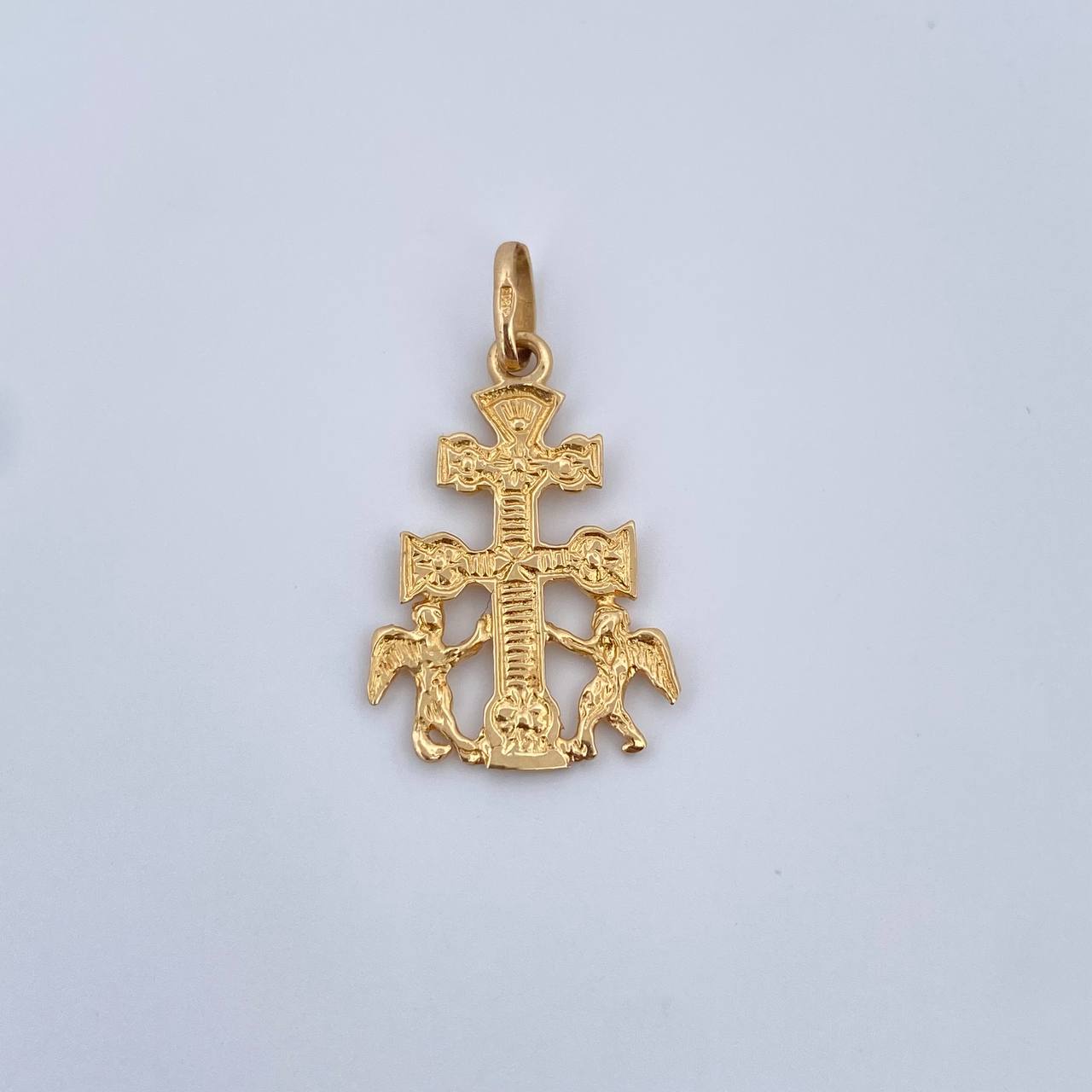 Dije Cruz De Caravaca 1.4gr / 2.8cm / Oro Amarillo 18K &