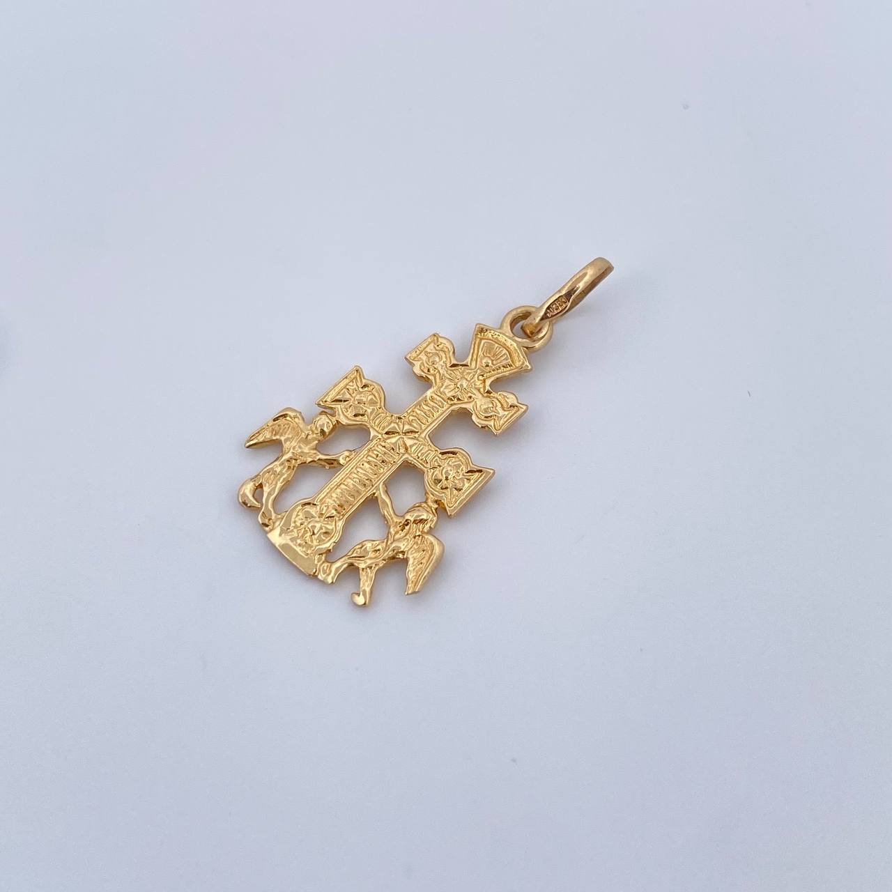 Dije Cruz De Caravaca 1.4gr / 2.8cm / Oro Amarillo 18K &