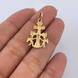 Dije Cruz De Caravaca 1.4gr / 2.8cm / Oro Amarillo 18K &