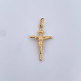 Dije Cruz Cristo 0.8gr / 3.2cm / Oro Amarillo 18K &