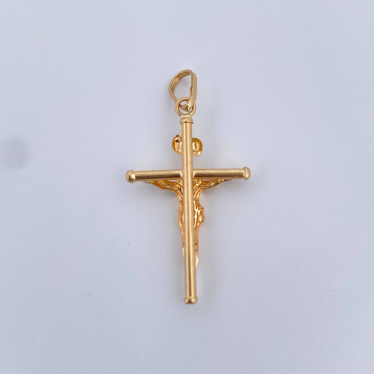 Dije Cruz Cristo 0.8gr / 3.2cm / Oro Amarillo 18K &
