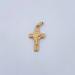 Dije Cruz Cristo San Benito 0.8gr / 2.7cm / Oro Amarillo 18K &