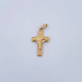 Dije Cruz Cristo San Benito 0.65gr / 2.6cm / Oro Amarillo 18K &