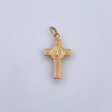 Dije Cruz Cristo San Benito 0.65gr / 2.6cm / Oro Amarillo 18K &