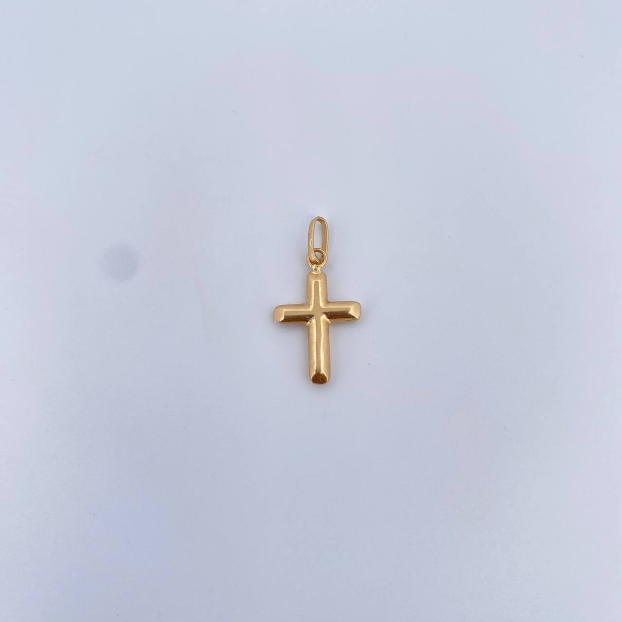 Dije Cruz 0.5gr / 2.1cm / Liso Troquelado Oro Amarillo 18K &