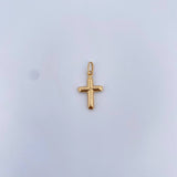 Dije Cruz 0.5gr / 2.1cm / Liso Troquelado Oro Amarillo 18K &