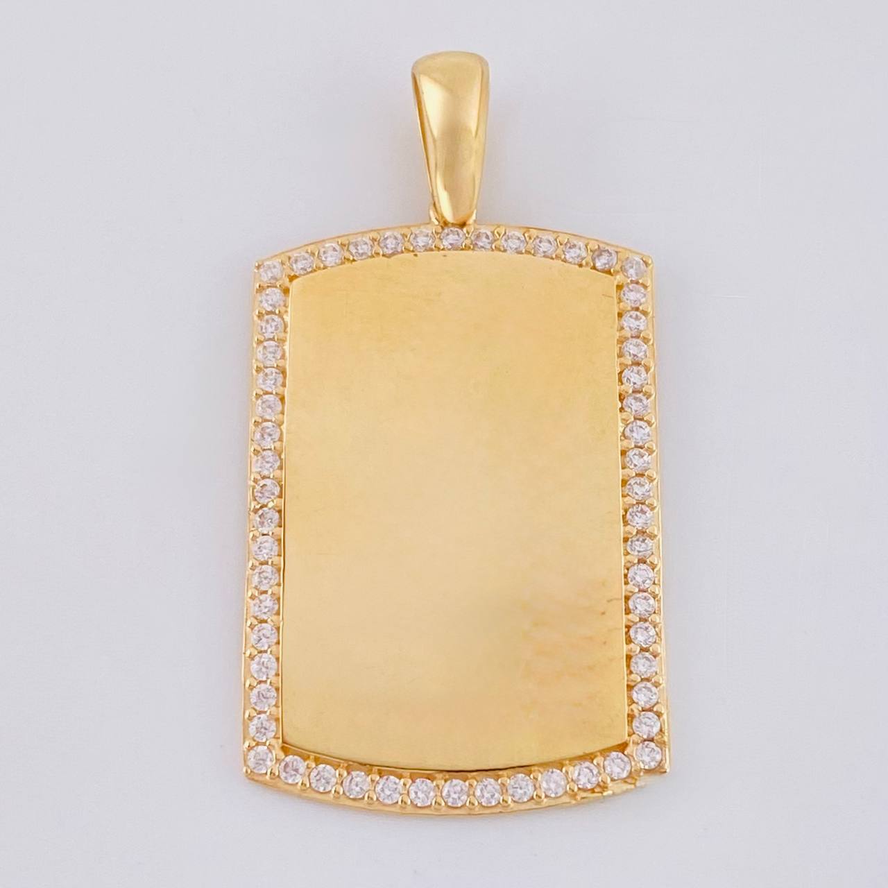 Dije Placa Rectangular Ovalada 5.85 g / 4 cm Oro Amarillo 18K