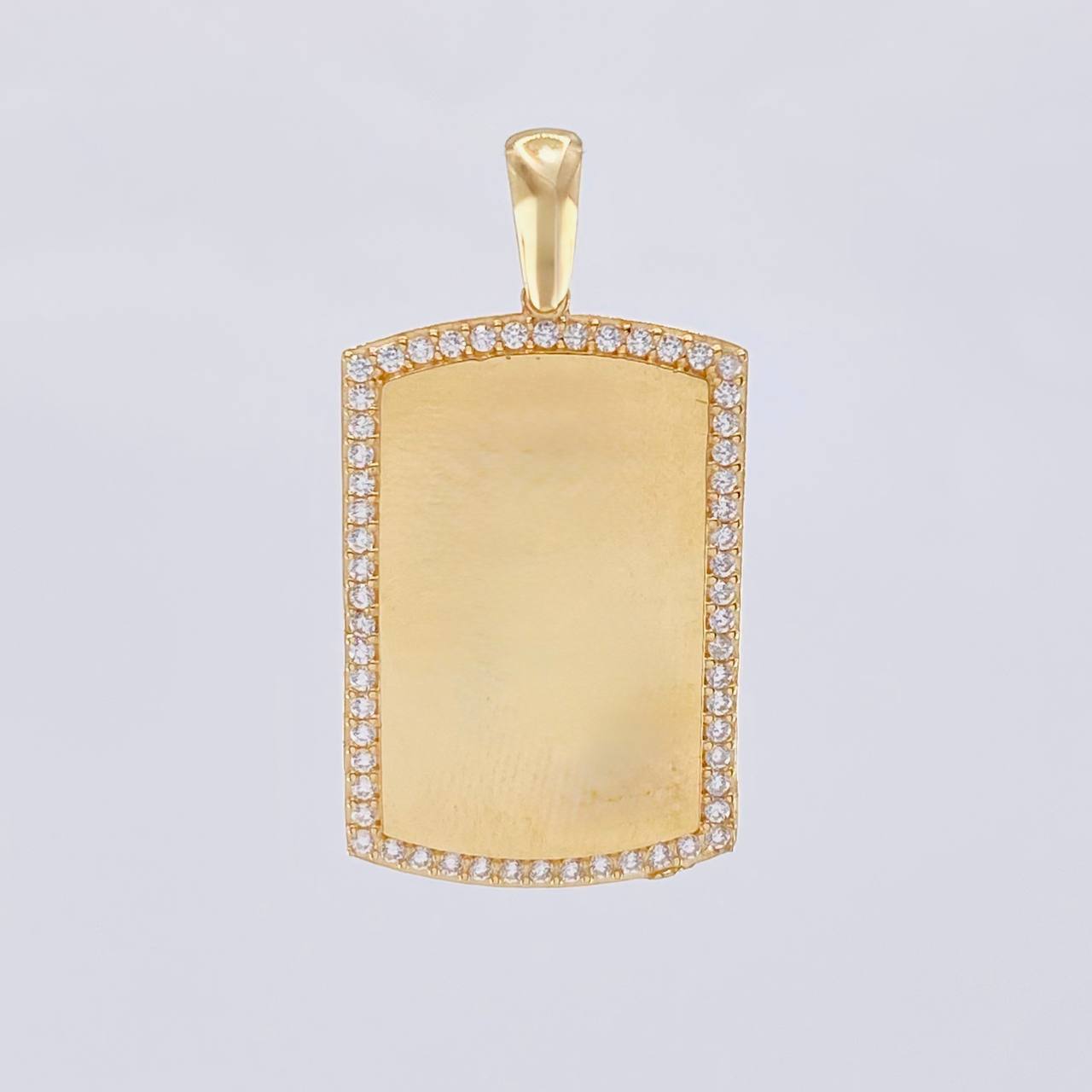 Dije Placa Rectangular Ovalada 5.85 g / 4 cm Oro Amarillo 18K