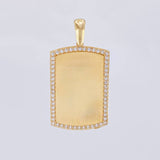 Dije Placa Rectangular Ovalada 5.85 g / 4 cm Oro Amarillo 18K