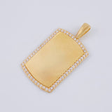 Dije Placa Rectangular Ovalada 5.85 g / 4 cm Oro Amarillo 18K