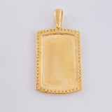 Dije Placa Rectangular Ovalada 5.85 g / 4 cm Oro Amarillo 18K