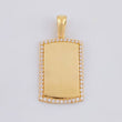 Dije Placa Rectangular Ovalada 2.4 g / 2.5 cm Oro Amarillo 18K