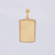 Dije Placa Rectangular Ovalada 3.65 g / 3.1 cm Oro Amarillo 18K