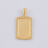 Dije Placa Rectangular Ovalada 3.65 g / 3.1 cm Oro Amarillo 18K