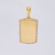 Dije Placa Rectangular Ovalada 2.55 g / 2.6 cm Oro Amarillo 18K