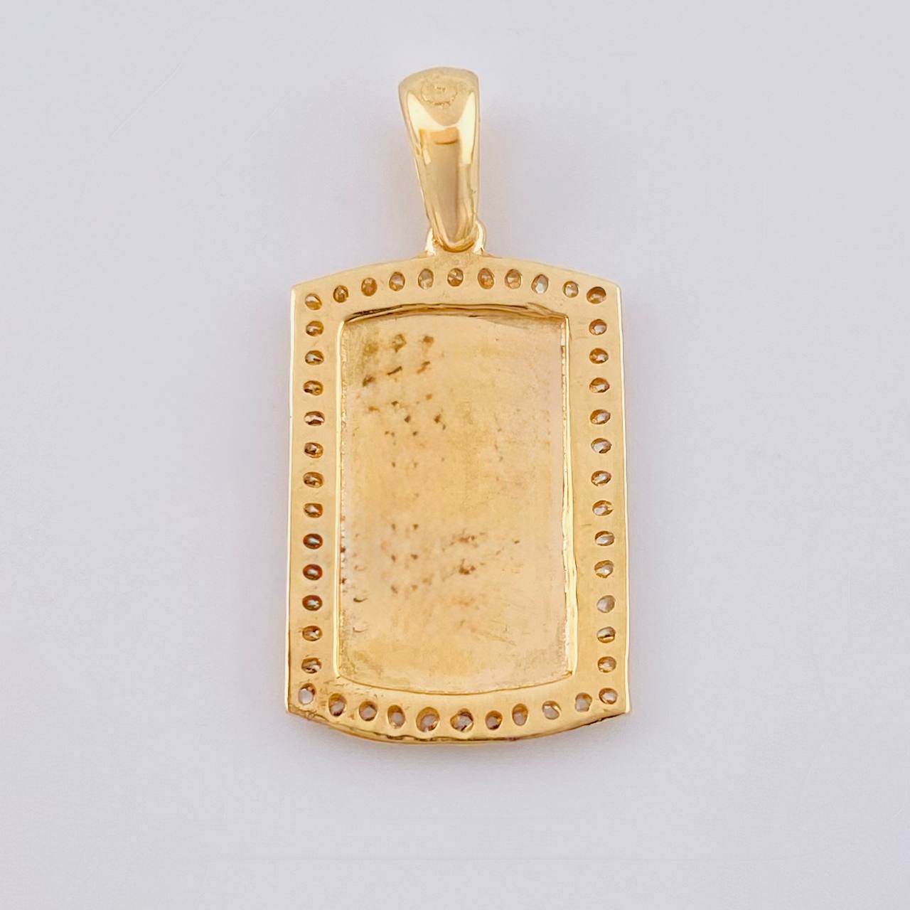 Dije Placa Rectangular Ovalada 2.6 g / 2.6 cm Oro Amarillo 18K