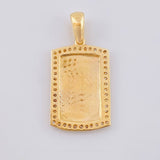 Dije Placa Rectangular Ovalada 2.6 g / 2.6 cm Oro Amarillo 18K