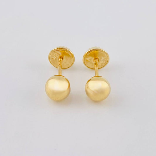 Topos Bola Lisa 0.65 g / 6 mm Oro Amarillo 18K