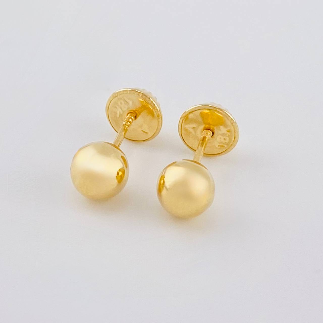 Topos Bola Lisa 0.65 g / 6 mm Oro Amarillo 18K