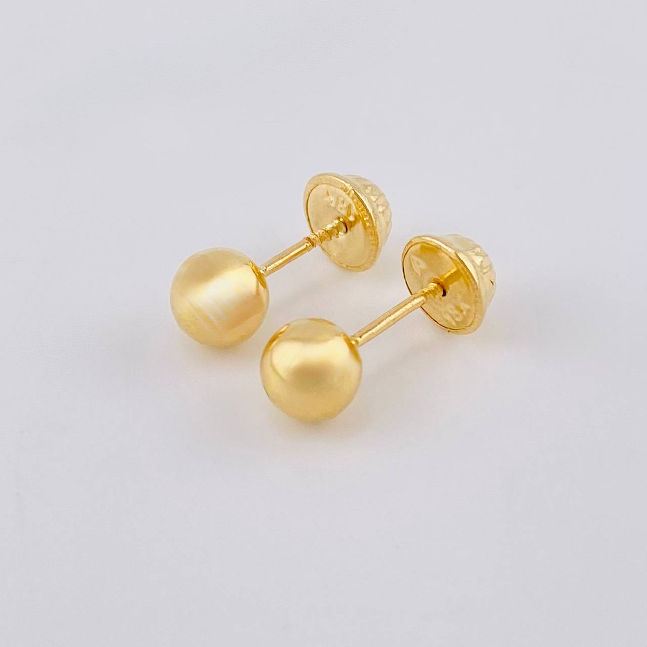Topos Bola Lisa 0.65 g / 6 mm Oro Amarillo 18K