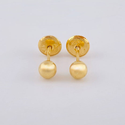 Topos Bola Lisa 0.45 g / 4 mm Oro Amarillo 18K