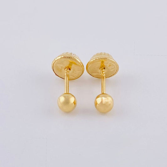 Topos Bola Lisa 0.4 g / 3 mm Oro Amarillo 18K