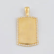 Dije Placa Rectangular Ovalada 6.2 g / 4.1 cm Oro Amarillo 18K