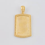 Dije Placa Rectangular Ovalada 6.2 g / 4.1 cm Oro Amarillo 18K