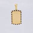 Dije Placa Rectangular Ovalada 2.6 g / 2.6 cm Oro Amarillo 18K